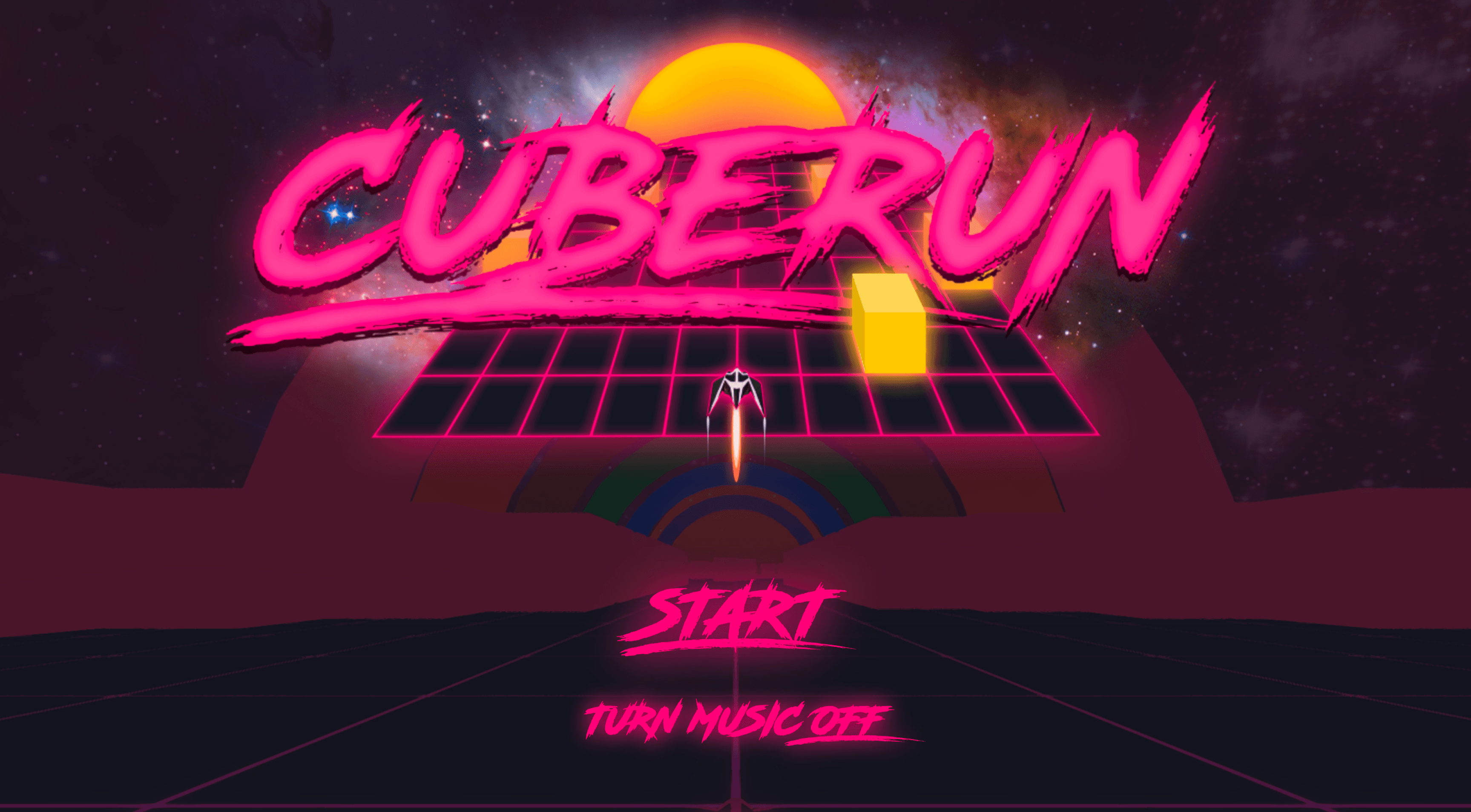 CubeRun - #3D Action game - Hard difficulty - Race through a neon-lit universe at breakneck speed